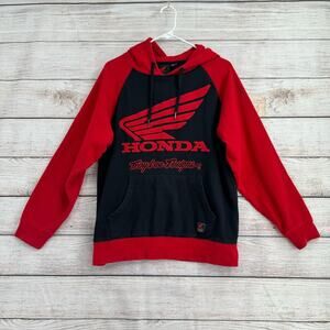 Honda x Troy Lee Designs Embroidered Hoodie Sweatshirt Men's Size M Red/Black